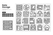 Data Storage Icon Pack, an Outline Icon by erifqizeicon (Thumbnail 3 of 3)