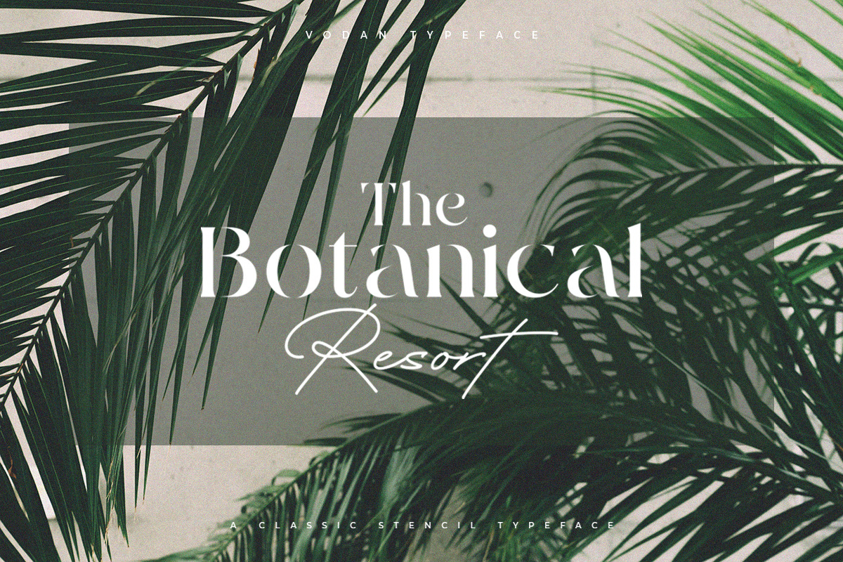 SALE! Vodan | Classic Stencil Font, a Serif Font by Pentagonistudio (Photo 9 of 10)