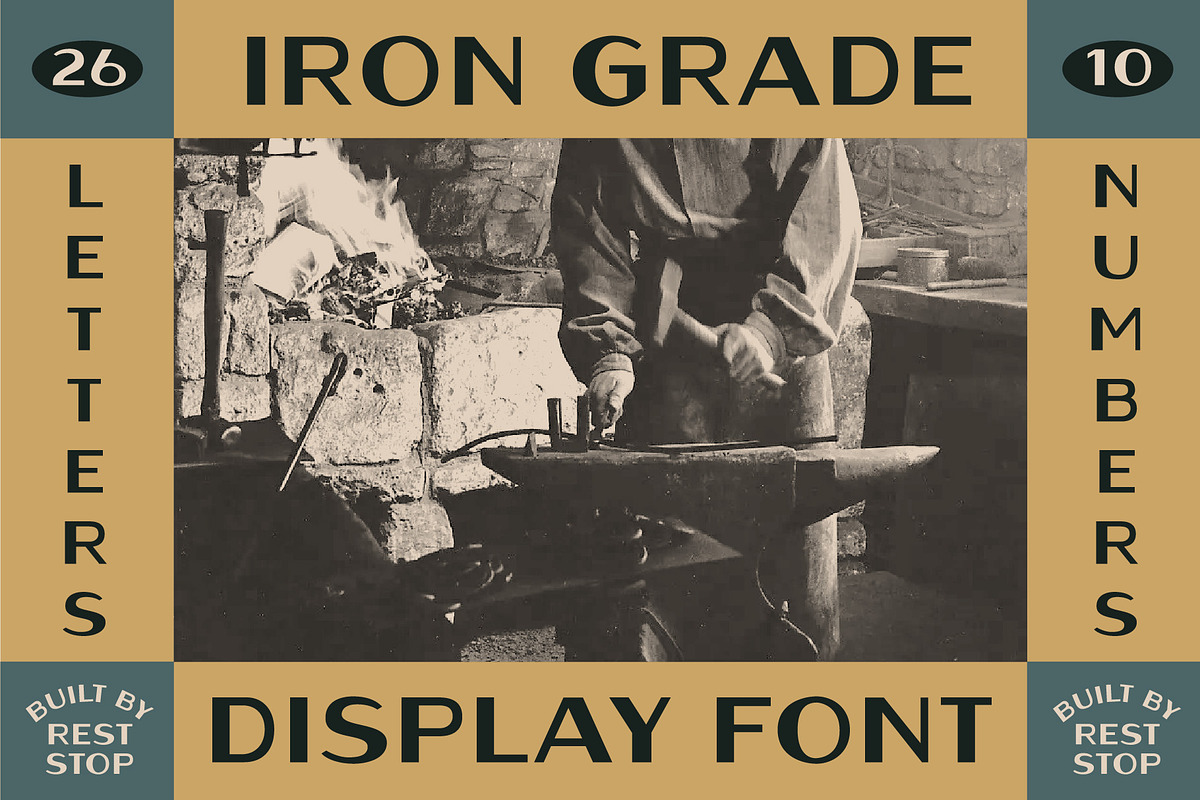 Iron Grade - Display Font, a Font by Rest Stop (Photo 2 of 5)