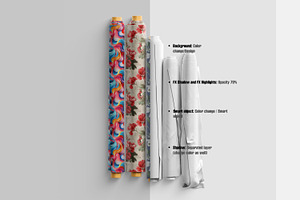 Fabric Rolls Mockup Fabric Mockup