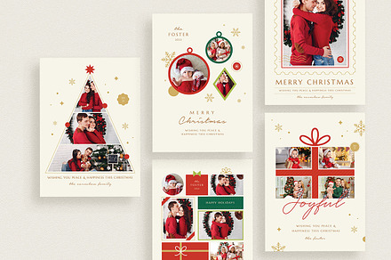 Joyful Christmas Photo Card, a Card Template by Vynetta