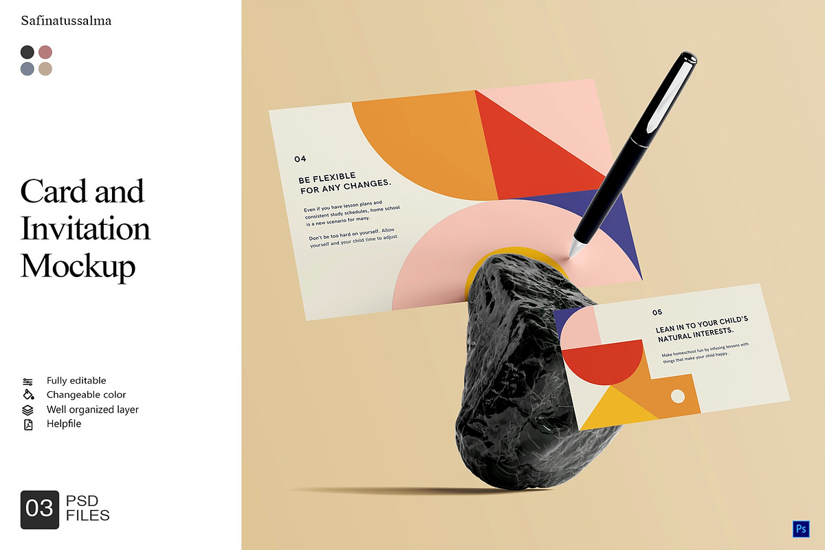 Card and Invitation Mockup, a Product Mockup by Sweetdady (Photo 1 of 4)