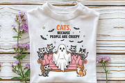 Cats People Are Creepy skeleton Cat, an Illustration by CraftArtStudio (Thumbnail 4 of 4)