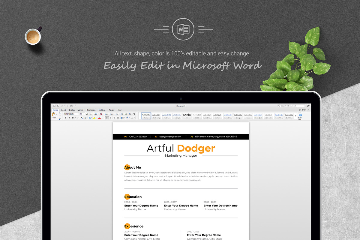 Stylish Resume for Creative Fields preview 4