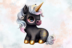 Baby Black Unicorn Sublimation