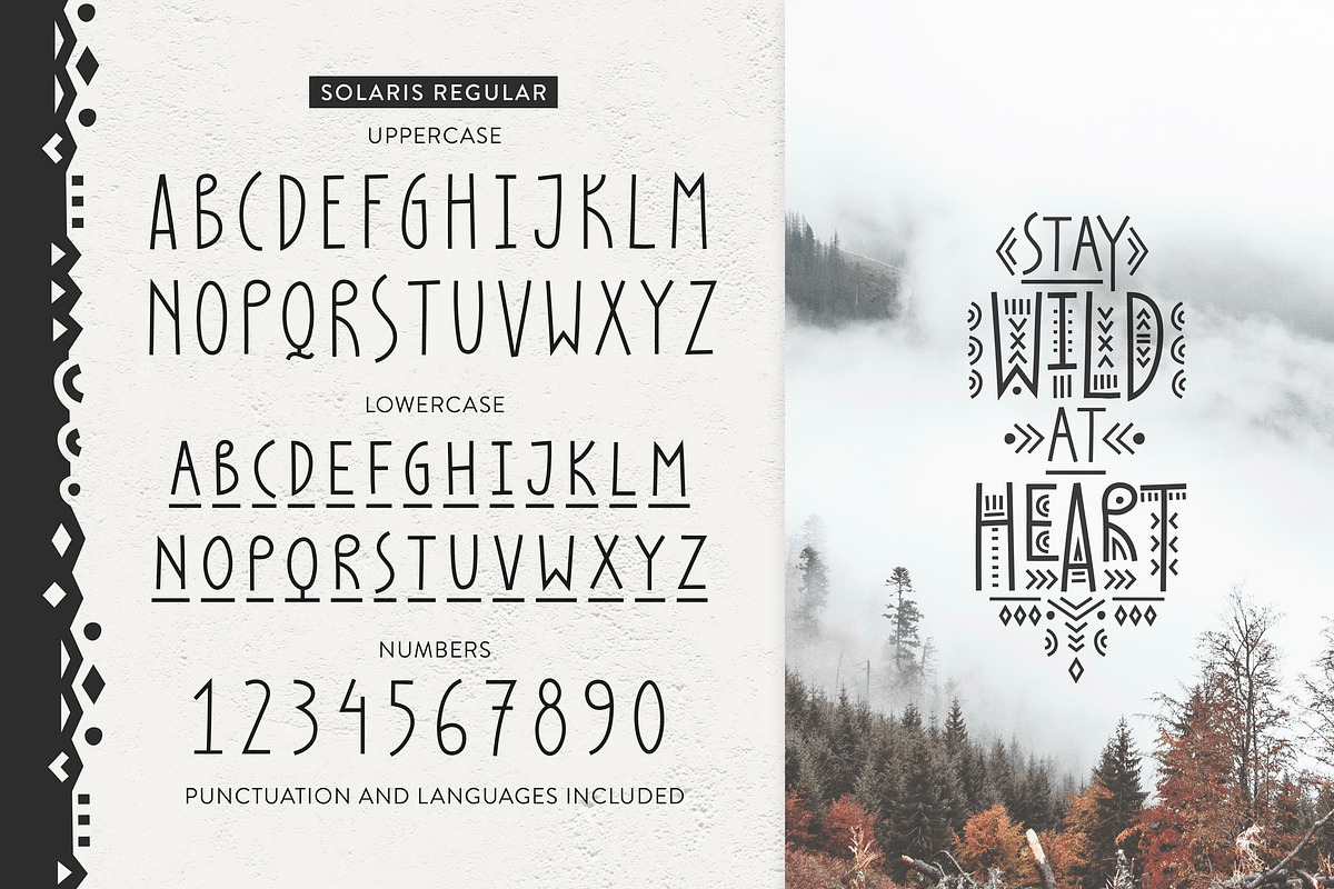 Solaris - Tribal Font Family preview 4