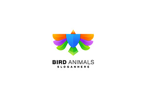 Bird Shield Logo Colorful Design