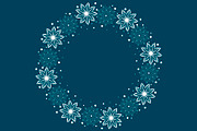 Round frames of white snowflakes, a Decorative Illustration by Tati_Kli (Thumbnail 2 of 4)