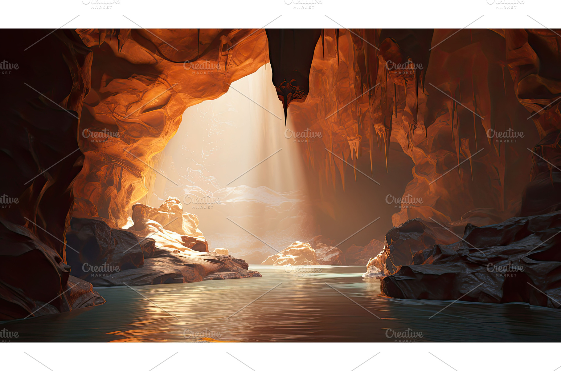 glow blurred cavern interior ai, a Background Photo by pikepicture