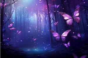 Delicate Magical Forest Butterfly