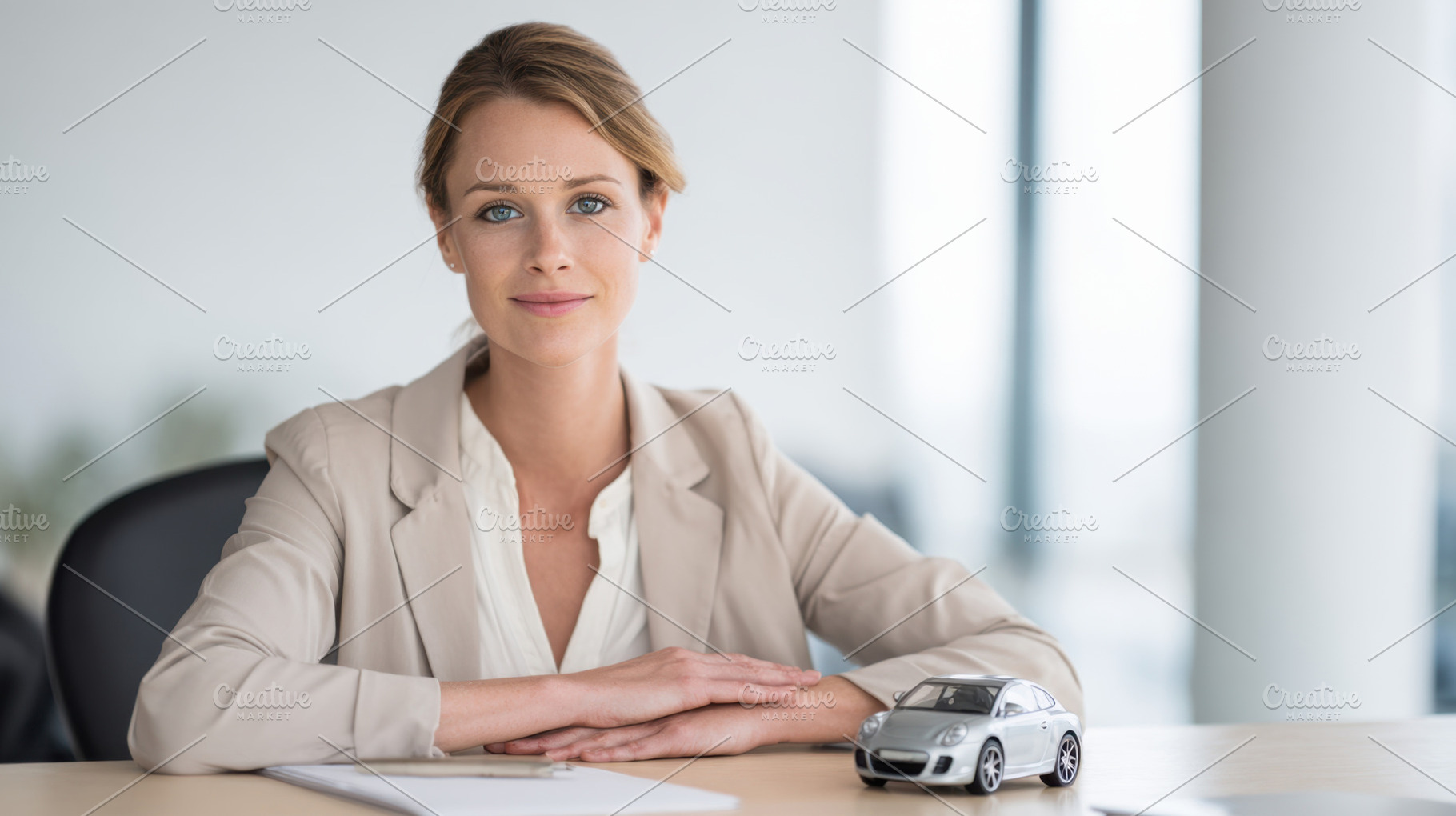 Business setting with a model car, a Photo by Beautiful things