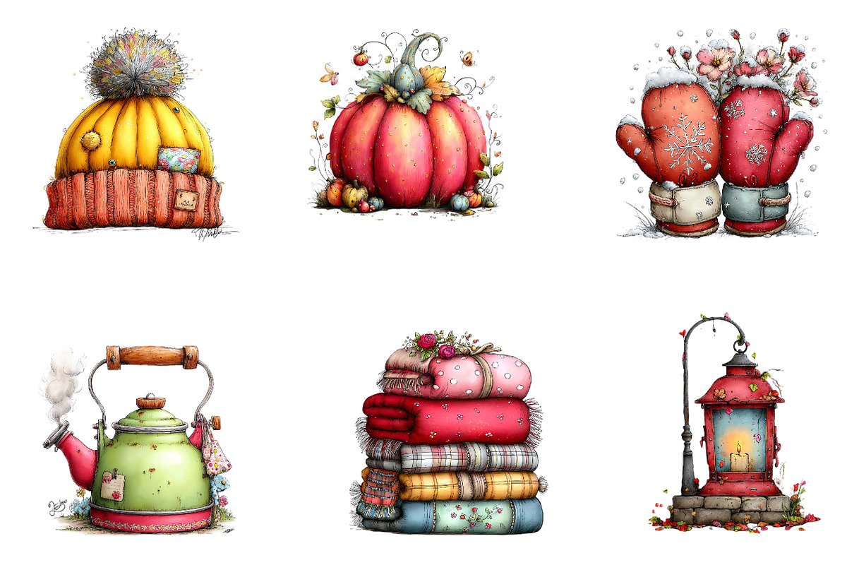 Cozy Autumn Essentials Clipart B., a Seasonal Illustration by CreationArt (Photo 5 of 5)