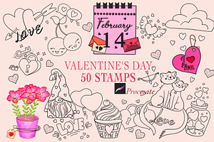 Valentine's Day Digital Stamp