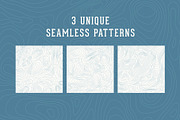 Ocean Contour Topographic Patterns, a Background Graphic by CojoMoxon (Thumbnail 2 of 4)