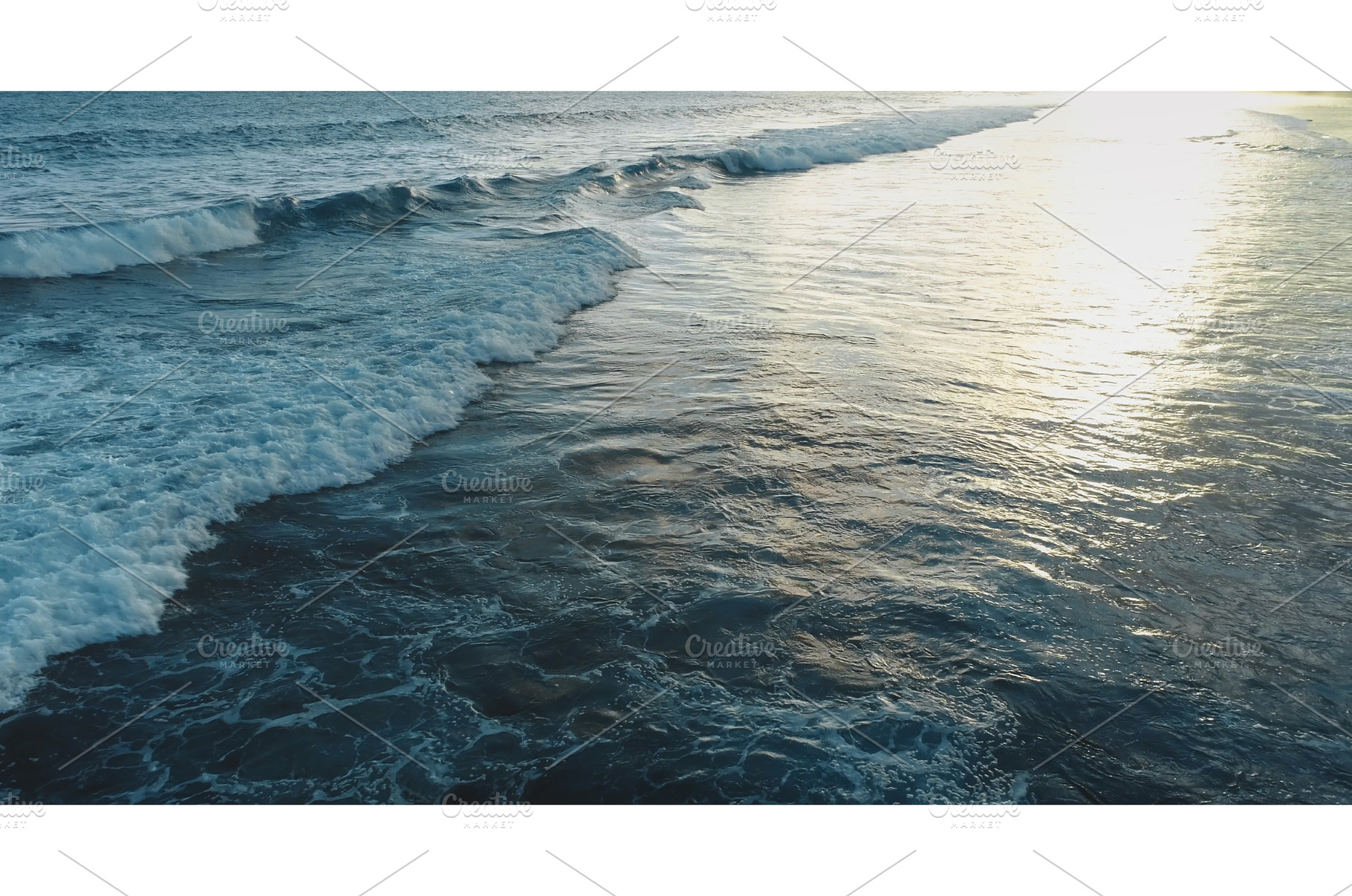 Ocean waves crashing on Bali beach, a Nature Photo by Goinyk