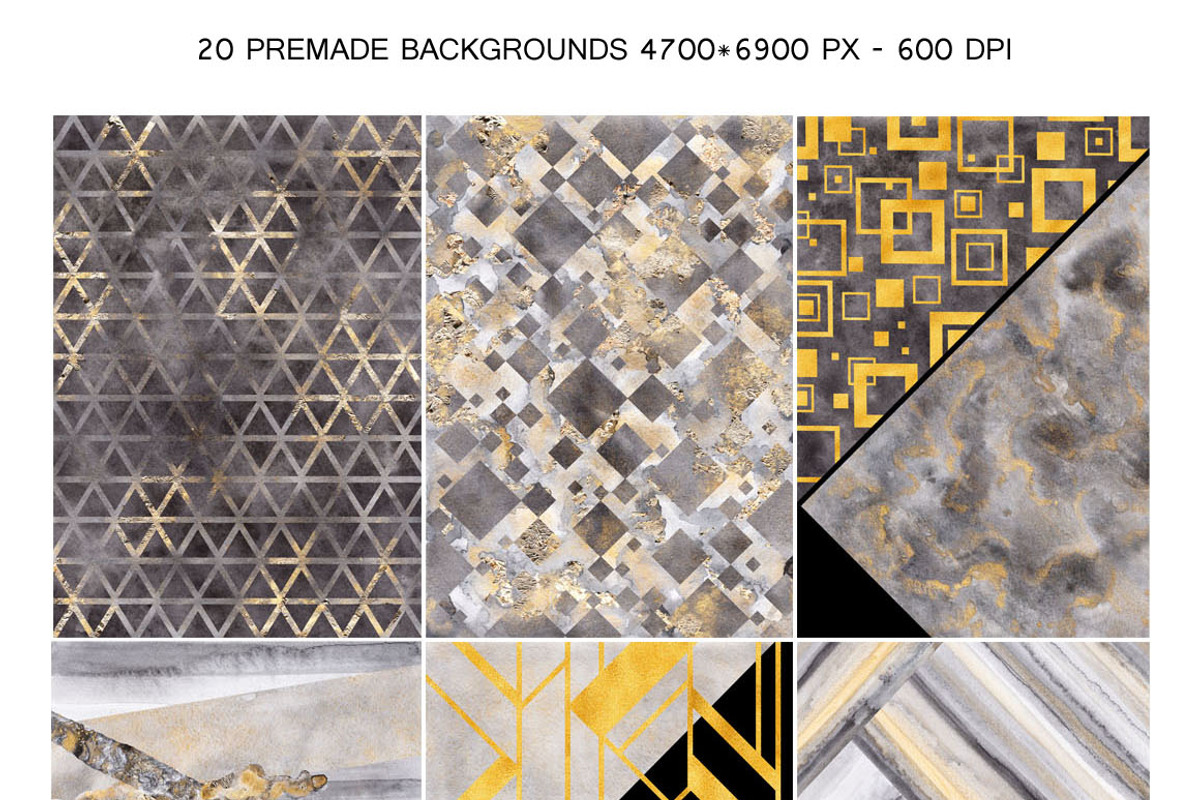 Watercolor glam textures, a Texture Graphic by Pink Ocean (Photo 6 of 10)