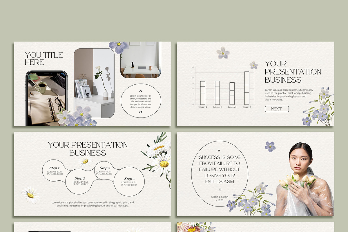 Floral Powerpoint Template, a Presentation Template by SKY CREATION (Photo 4 of 6)