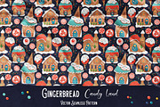 Gingerbread Candy Land, a Pattern Graphic by Lidiebug (Thumbnail 2 of 7)
