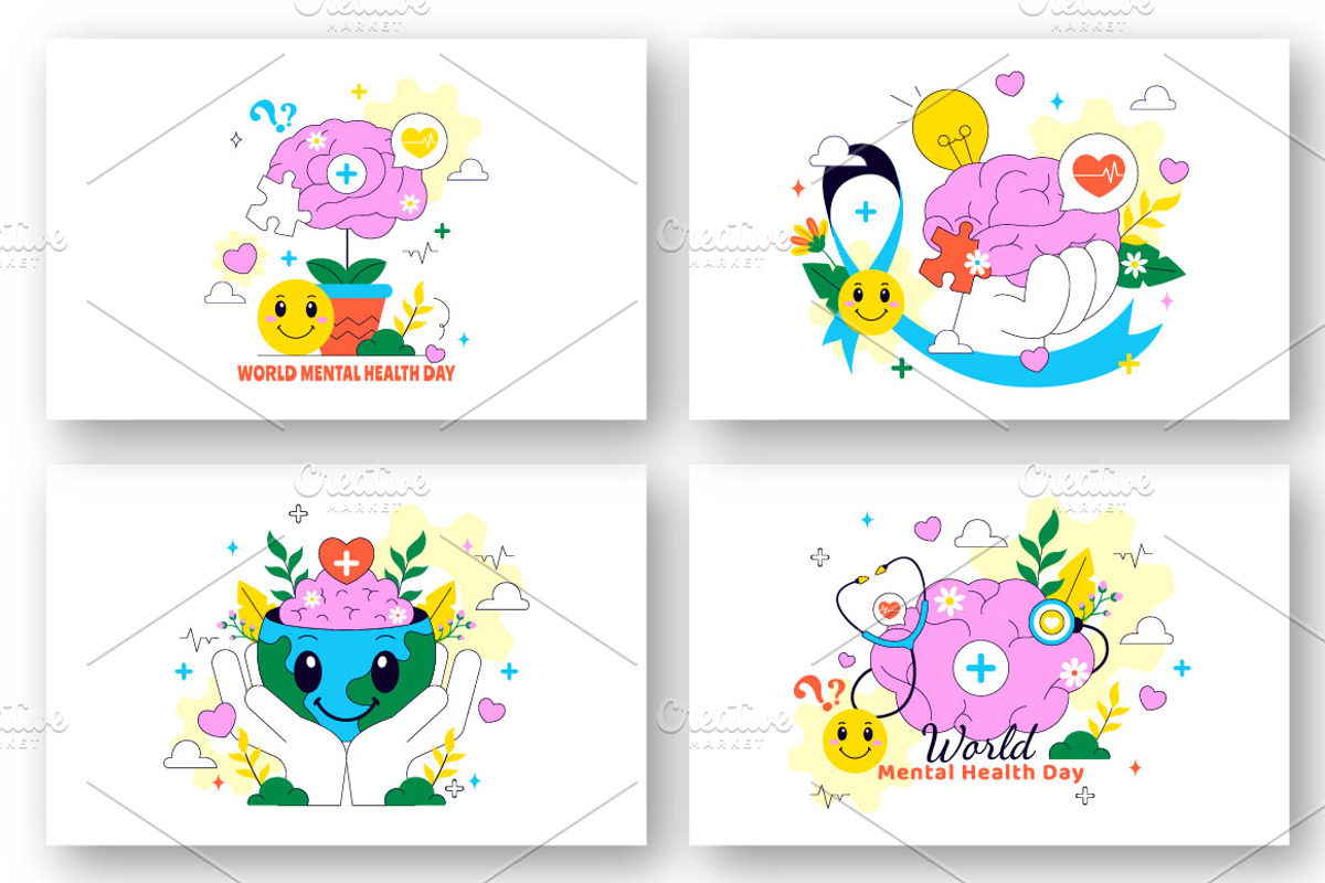 10 World Mental Health Day, a Healthcare Illustration by denayunebgt (Photo 2 of 4)