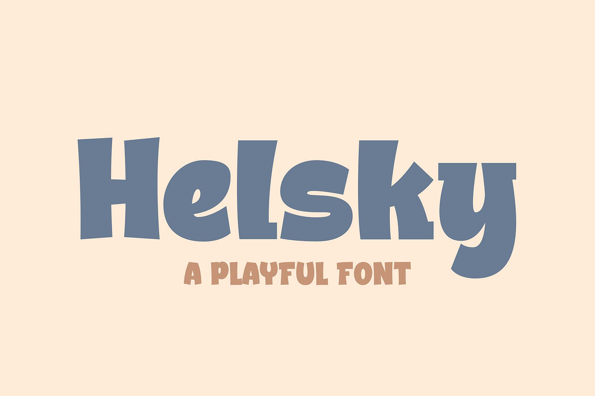 Helsky a Playful Font, a Font by Blankids Studio (Photo 1 of 7)