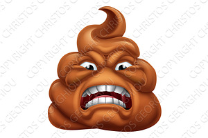 Angry Mad Dislike Hating Poop Poo, an Illustration by Christos Georghiou