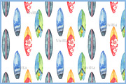 Surfing watercolor clipart set, an Illustration by Vivitta (Thumbnail 7 of 9)