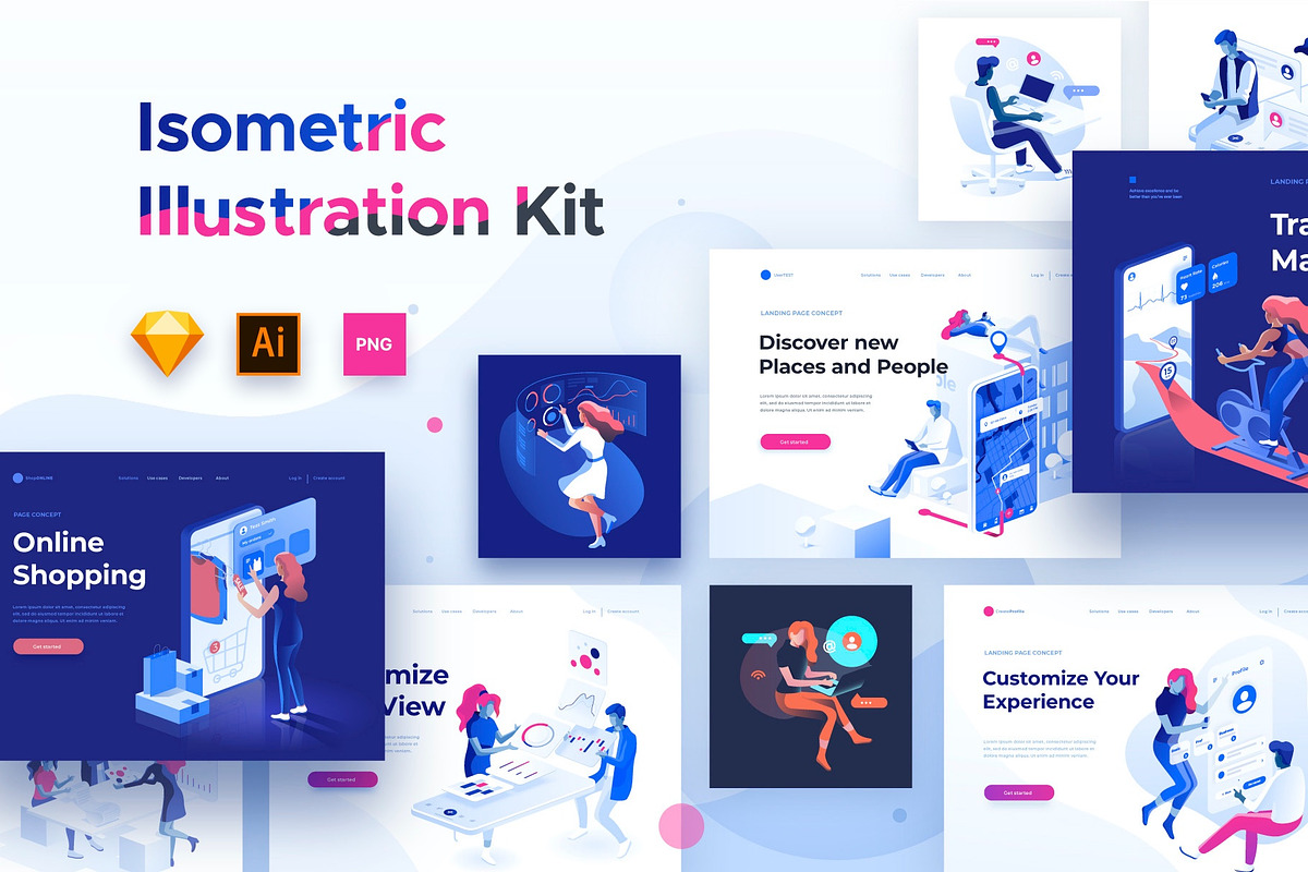 Isometric illustration kit - People, a Templates & Theme by Formfrom (Photo 1 of 34)