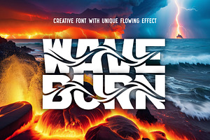 Wave Burn - Creative Font, a Symbol Font by Gleb Guralnyk