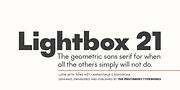 Lightbox 21, a Sans Serif Font by Protimient (Thumbnail 1 of 10)