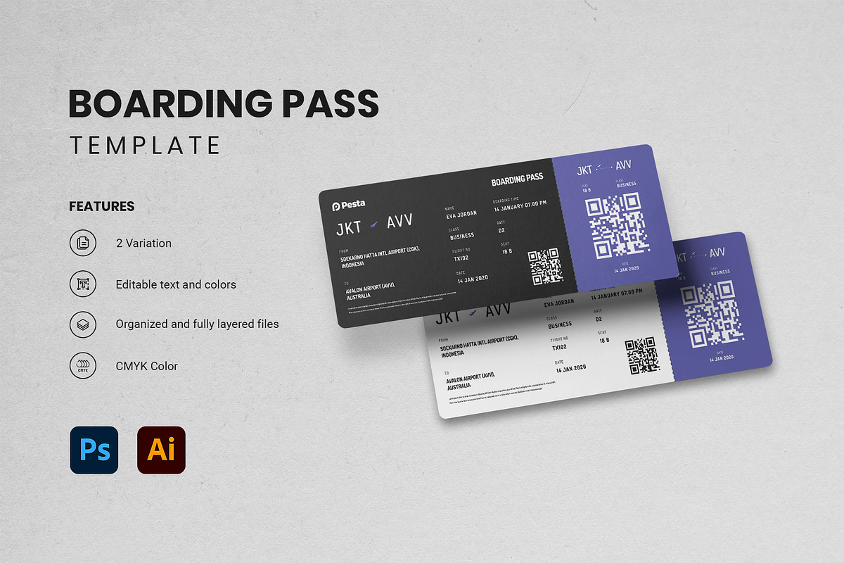 Boarding Pass - Pesta 1, a Templates & Theme by Themes Awesome (Photo 1 of 5)