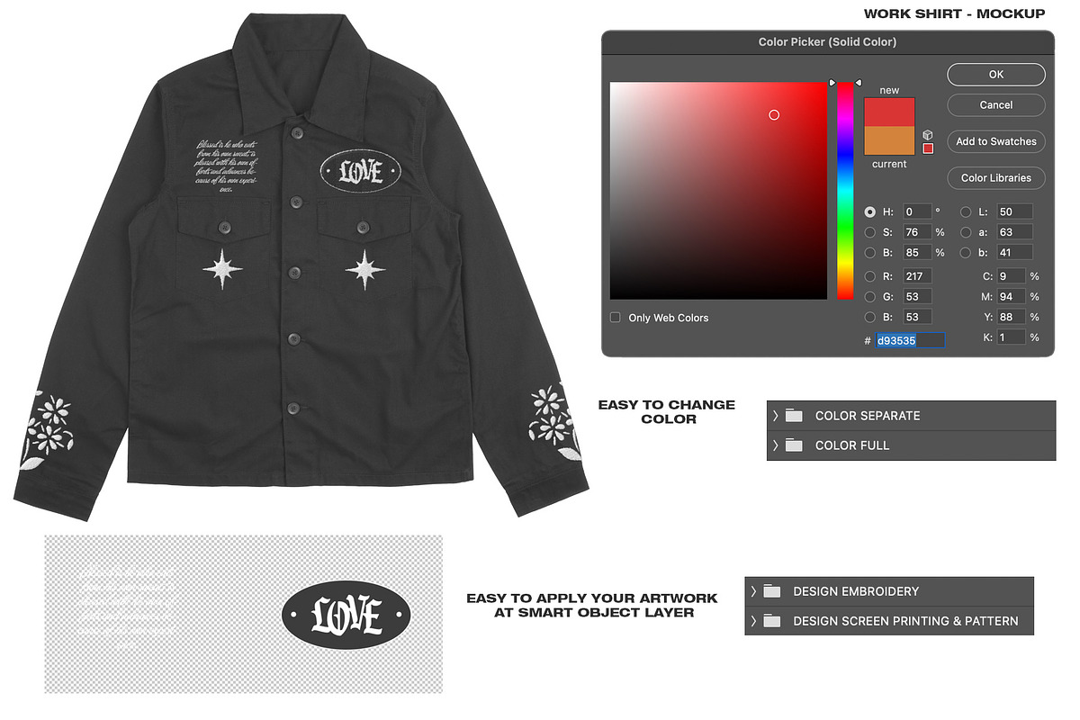 Work Shirt - Mockup, a Shirt Mockup by DaldSgh (Photo 9 of 11)
