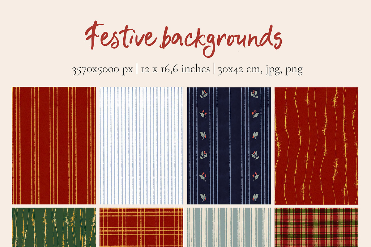 Christmas Backgrounds Frames Flowers, an Object Graphic by Yuliya Derbisheva (Photo 8 of 14)
