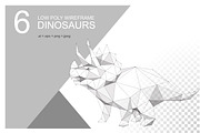 Set of 6 top dinosaurs in poly style, an Animal Illustration by ANTON KHRUPIN ART (Thumbnail 6 of 8)