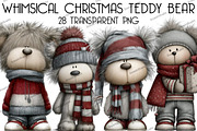 Whimsical Christmas Teddy Bear, an Illustration by DreamArtGraphic (Thumbnail 1 of 5)
