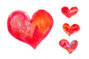 Watercolor hearts set #3, a Decorative Illustration by natsa (Thumbnail 5 of 5)