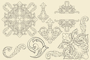 Vintage Ornaments Baroque Border, a Decorative Illustration by Samira (Thumbnail 2 of 6)