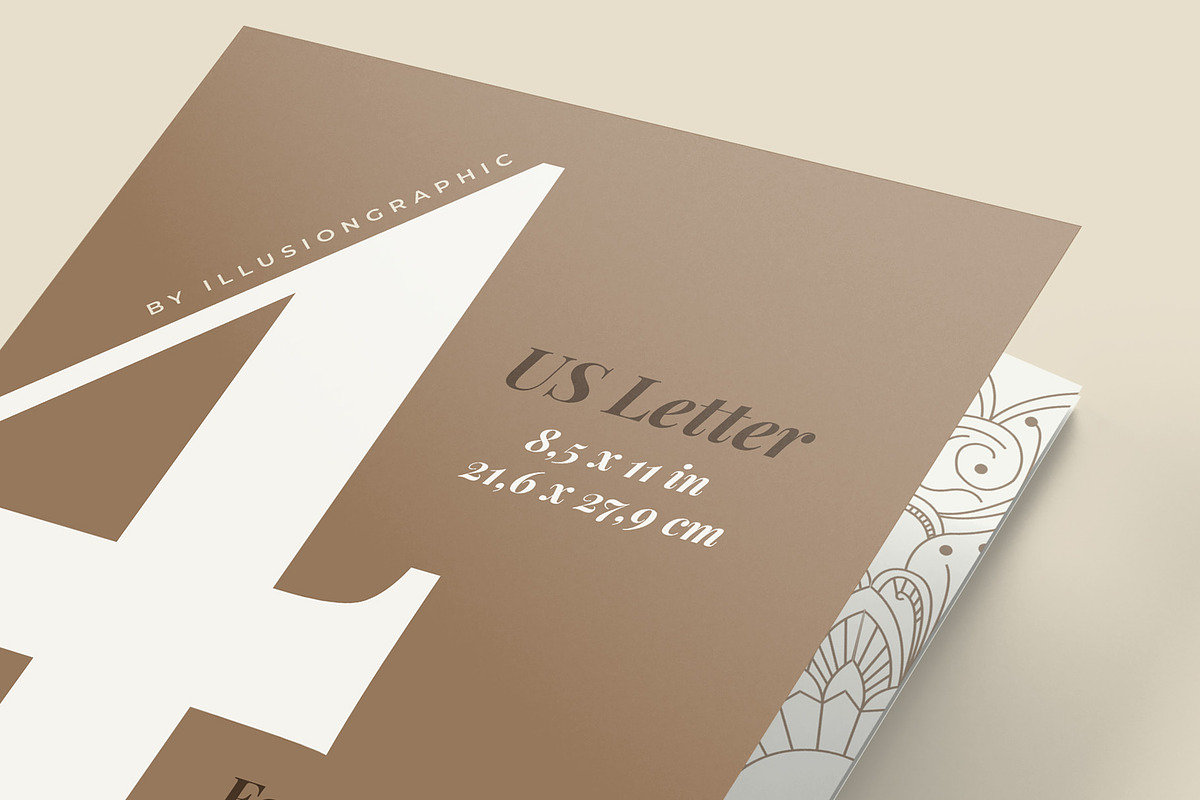 4 Fold US Letter Brochure Mockup, an Advertising Mockup by Illusiongraphic (Photo 20 of 20)