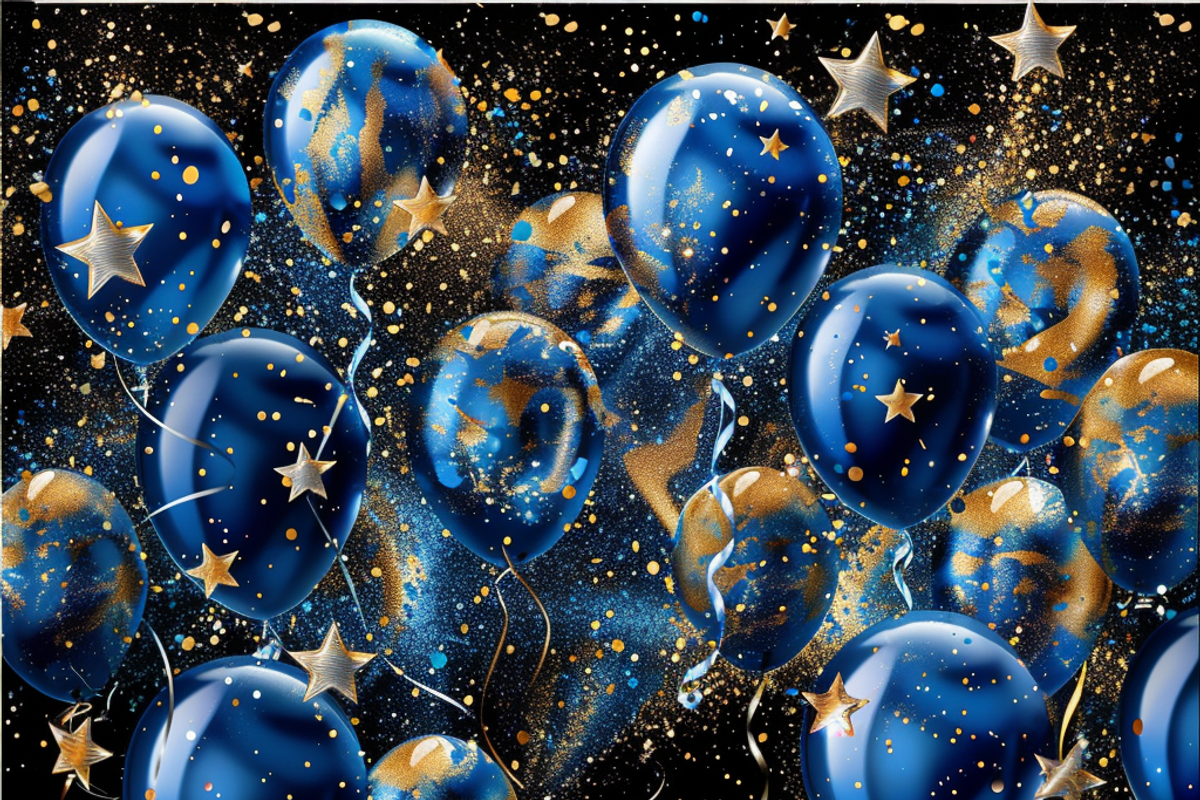Birthday Party Balloons Decoration, a Background Graphic by Printable Treasure (Photo 4 of 4)