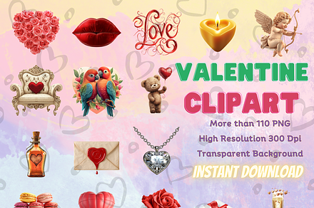 Romantic Bliss - Valentine Clipart