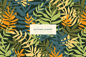 Autumn Leaves Vector Pattern