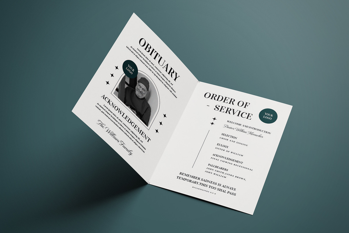Funeral Program, an Invitation Template by graphicook (Photo 2 of 3)