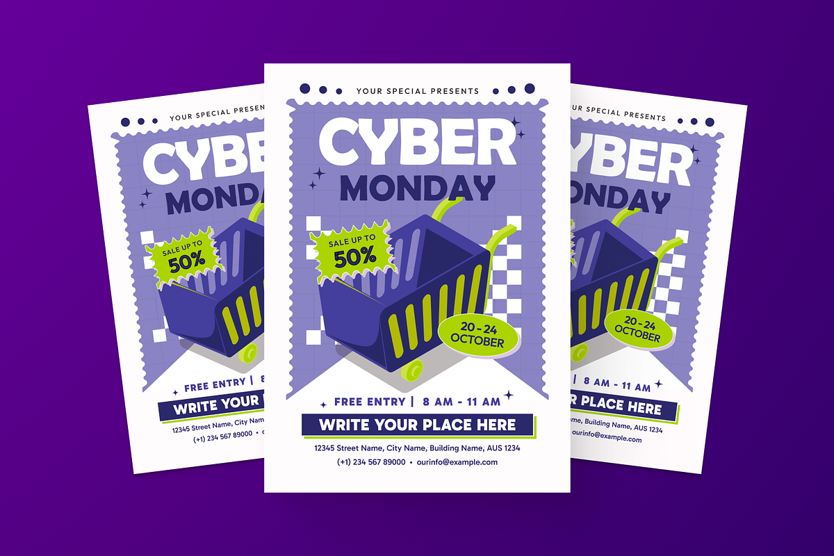 Cyber Monday Flyer, a Flyer Template by MMPixelCraft (Photo 4 of 6)