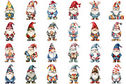 Christmas Patchwork Gnome Clipart, an Illustration by Sublimation Artist (Thumbnail 2 of 6)