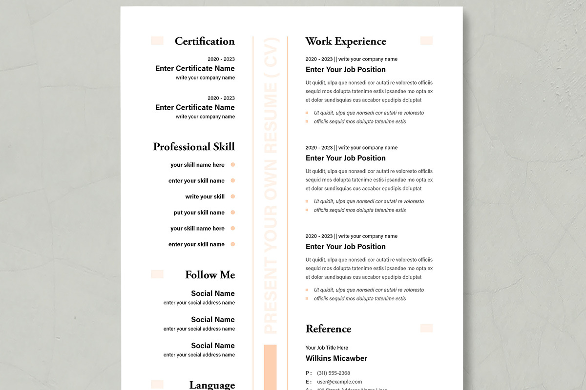 Modern Minimalist Resume Template, a Resume Template by MightyDesign (Photo 6 of 10)