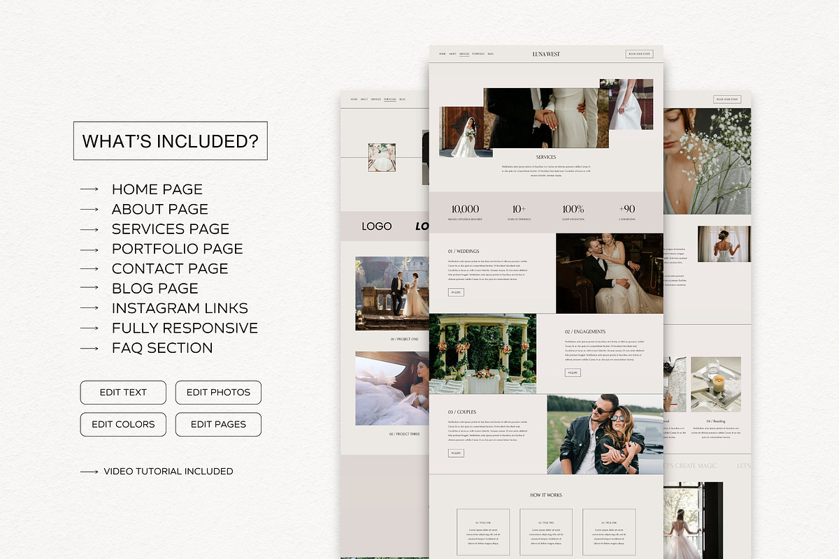 Squarespace 7.1 Template: Luna West, a Squarespace Template by Deb Creative Studio (Photo 5 of 9)
