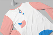 Girl Full Sleeve V Neck Tee Mockups, a Shirt Mockup by megostudi0 (Thumbnail 2 of 7)
