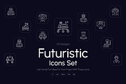 Futuristic Icon Art Set, an Outline Icon by Prosymbols (Thumbnail 1 of 7)