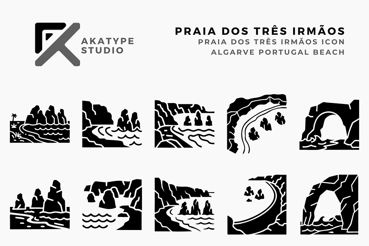 Praia dos Três Irmãos Black Icon, a Solid Icon by Akatype Studio (Photo 1 of 3)