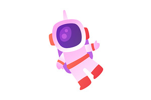 Funny Astronaut In Spacesuit