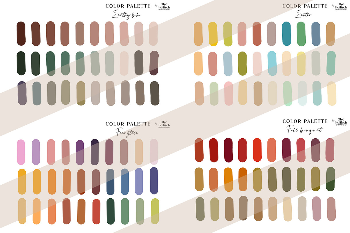 45 Procreate Color Palettes BUNDLE, a Palette Add-On by Olya Haifisch (Photo 6 of 12)